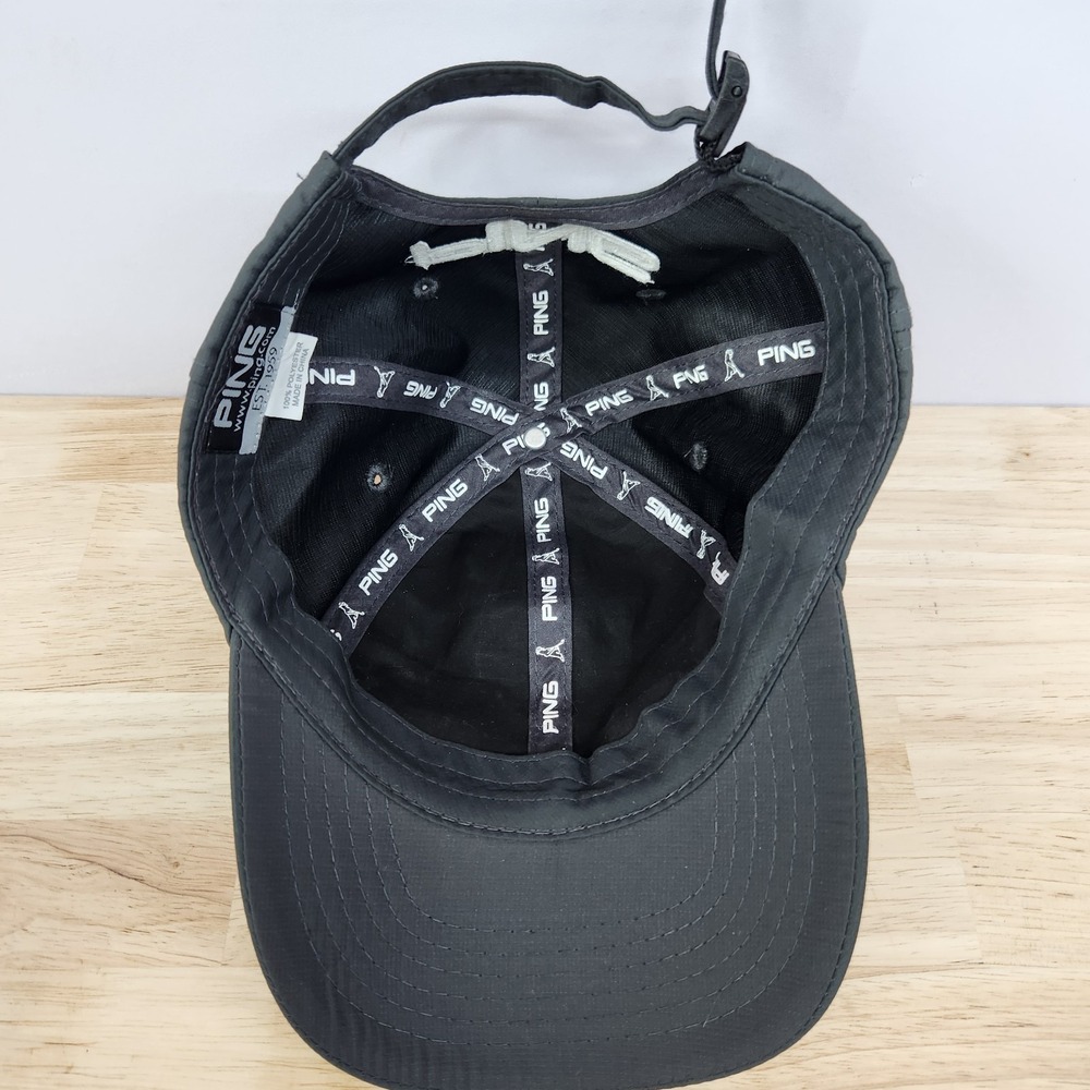 Ping Performance Golf Hat Cap Gray White Strapback Adjustable Lightweight - Picture 7 of 10